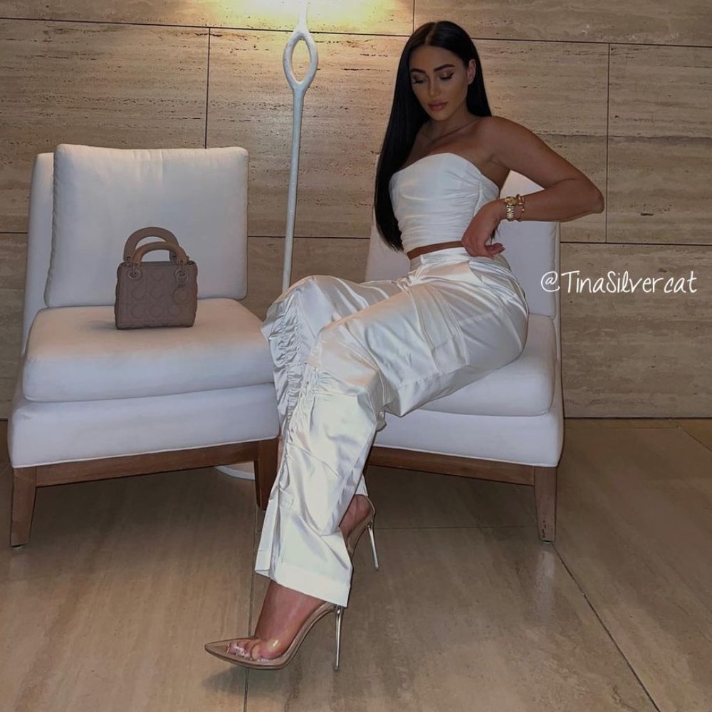 BLOGGER'S FAVE! Zara Ruched White Satin Cargo Pants NWT